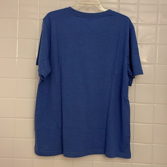 PJ Place, large graphic sleep tee. Blue, rib knit crew neck. Tag-lees label - Picture 10 of 17